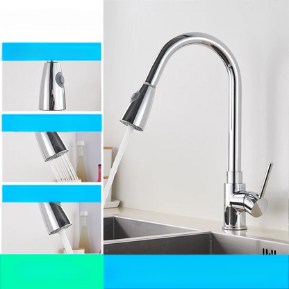 Flexible Sink Faucet with Adjustable Spout