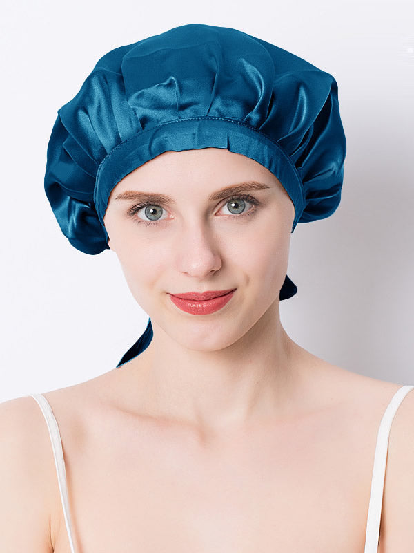 Soft Satin Sleep Cap with Tie