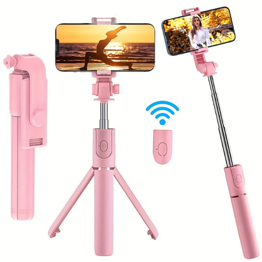 Portable Phone Selfie Stick with Remote and 360 Rotation - Glamry