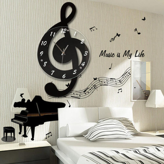 Classic Music Note Wall Clock - Glamry