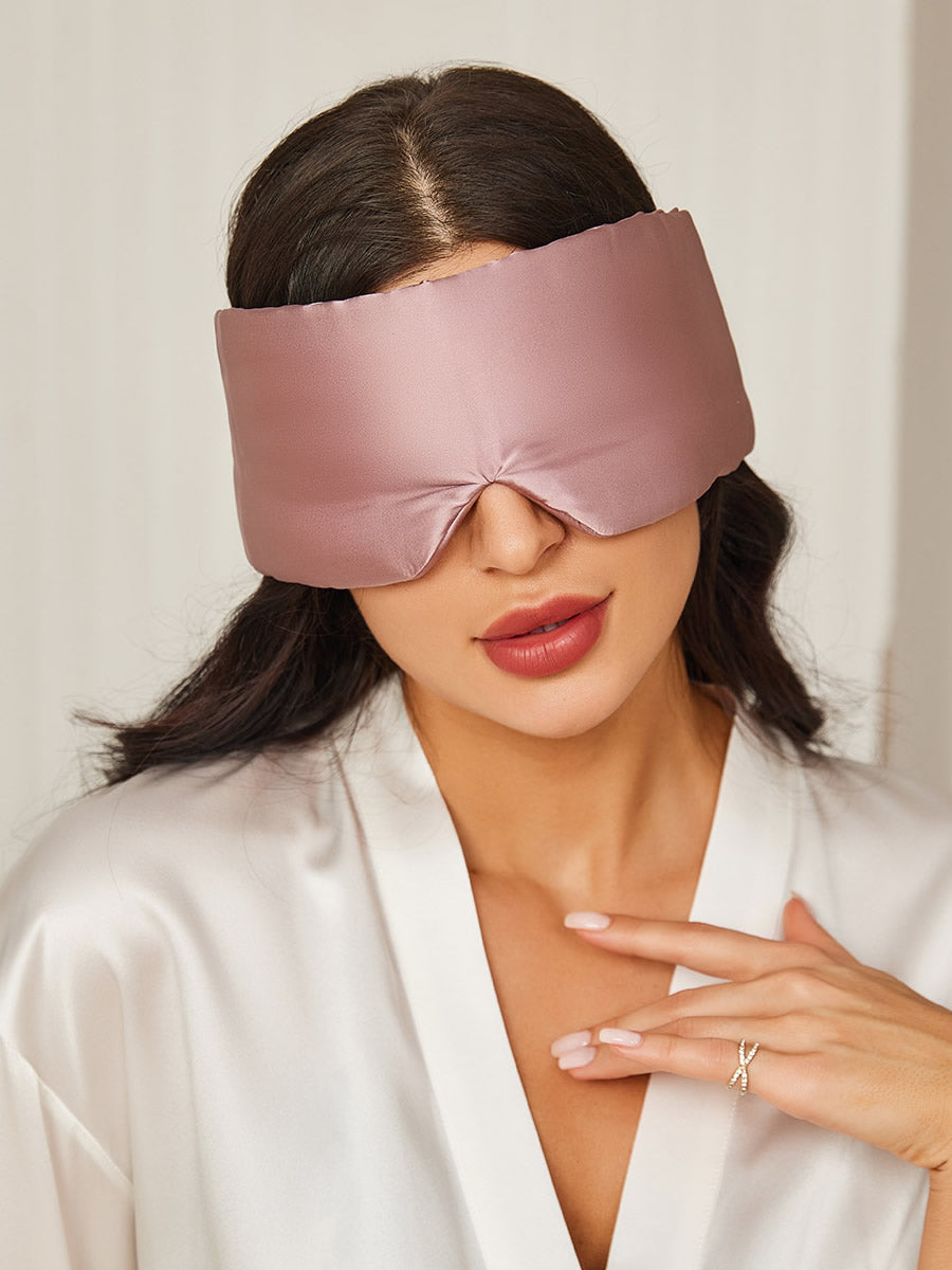 Soft Silk Sleep Mask with Pretty Floral Design