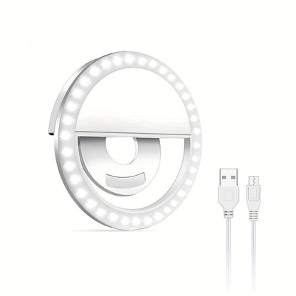 Portable Rechargeable LED Ring Light for Phone - Glamry