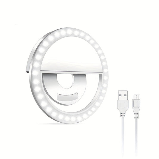Portable Rechargeable LED Ring Light for Phone - Glamry