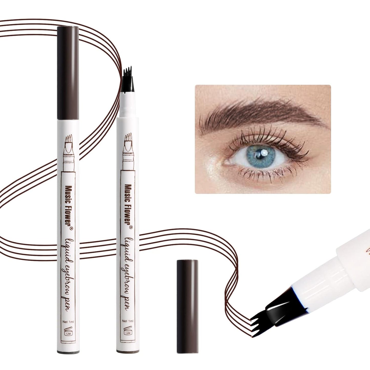 4 Pcs/ 4 Fork Eyebrow Pencil