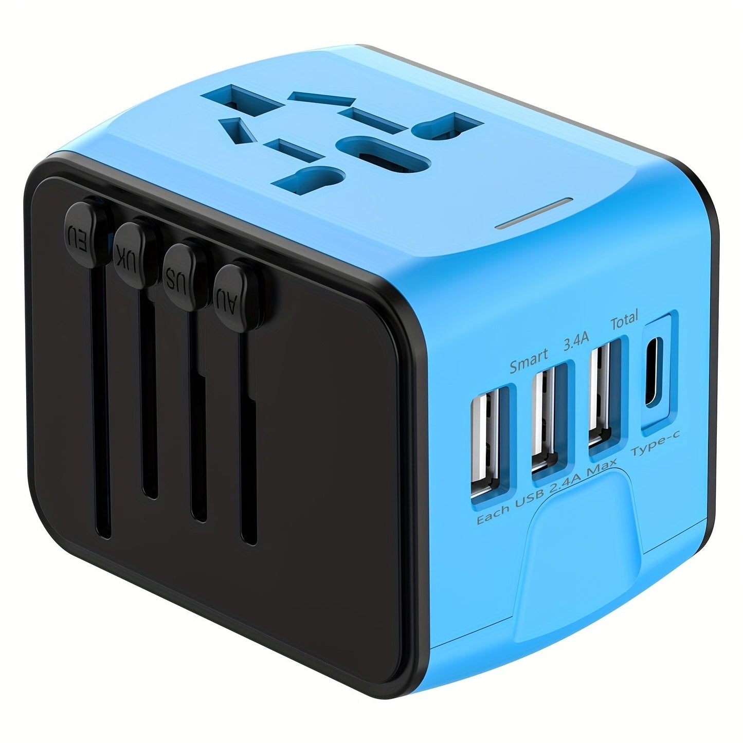 Global Travel Charger with 4 USB and Type C - Glamry