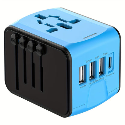 Global Travel Charger with 4 USB and Type C - Glamry