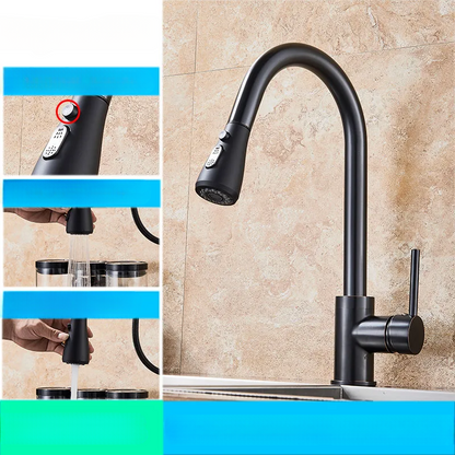 Flexible Sink Faucet with Adjustable Spout