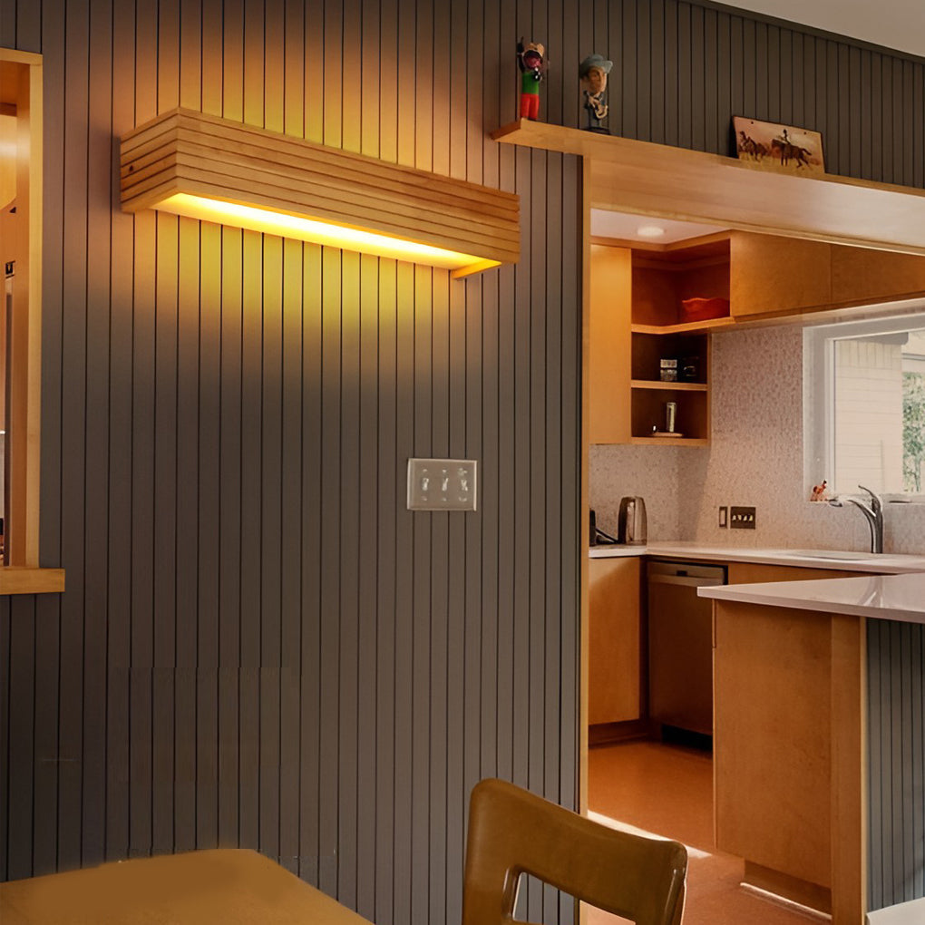 Bright LED Modern Rectangular Wall Mirror Light