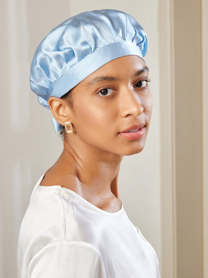 Soft Satin Sleep Cap with Tie