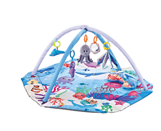 Large Baby Playmat with Detachable Toy Set - Soft Foam Floor Mat