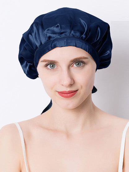 Soft Satin Sleep Cap with Cute Bows