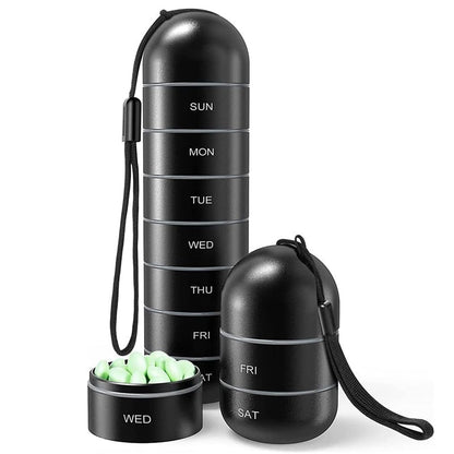 Waterproof Daily Pill Box for Travel and Home Use