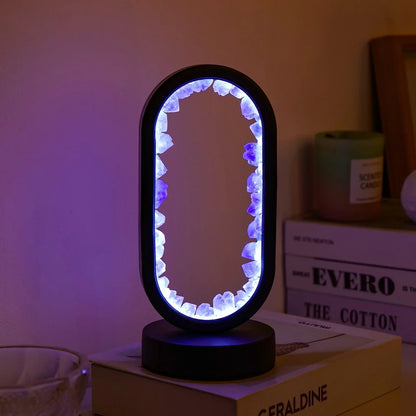 Calming Purple Crystal Desk Lamp for Peaceful Rooms - Glamry
