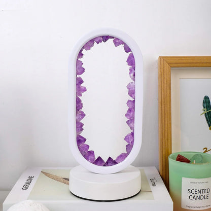 Calming Purple Crystal Desk Lamp for Peaceful Rooms