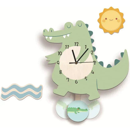Fun Kids Colorful Pendulum Wall Clock - Glamry