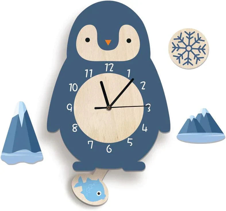 Fun Kids Colorful Pendulum Wall Clock