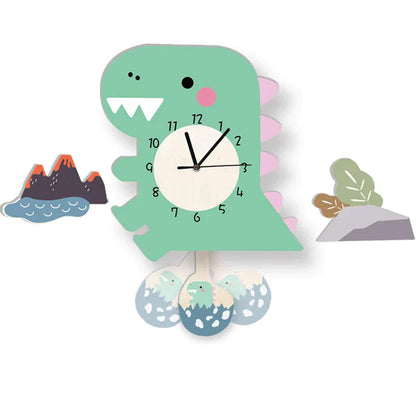 Fun Kids Colorful Pendulum Wall Clock