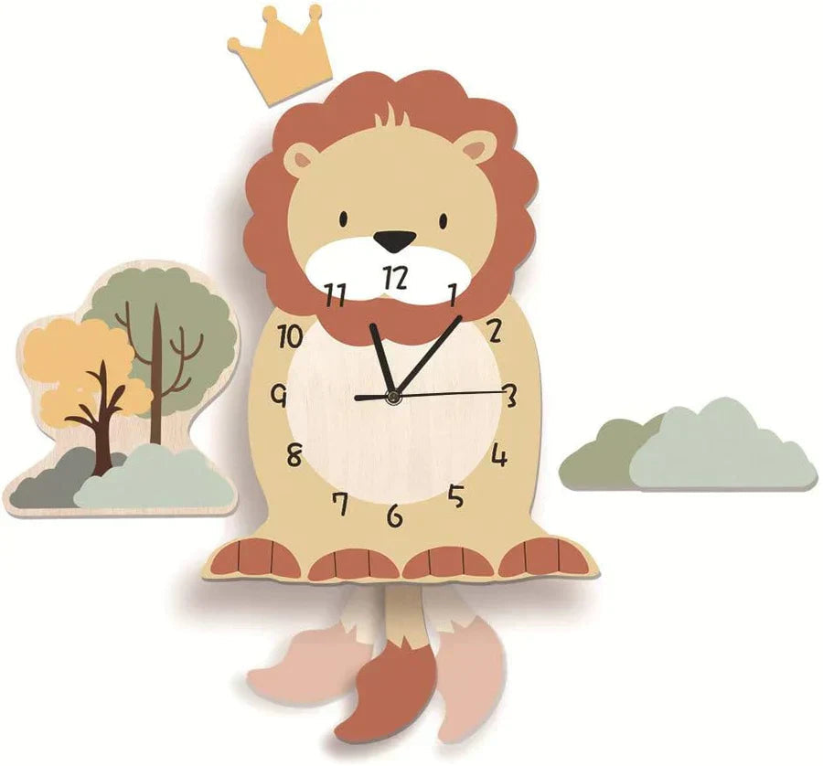 Fun Kids Colorful Pendulum Wall Clock