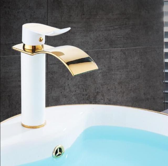 Luxury Chrome Waterfall Bathroom Sink Tap Mixer