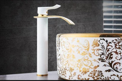 Luxury Chrome Waterfall Bathroom Sink Tap Mixer