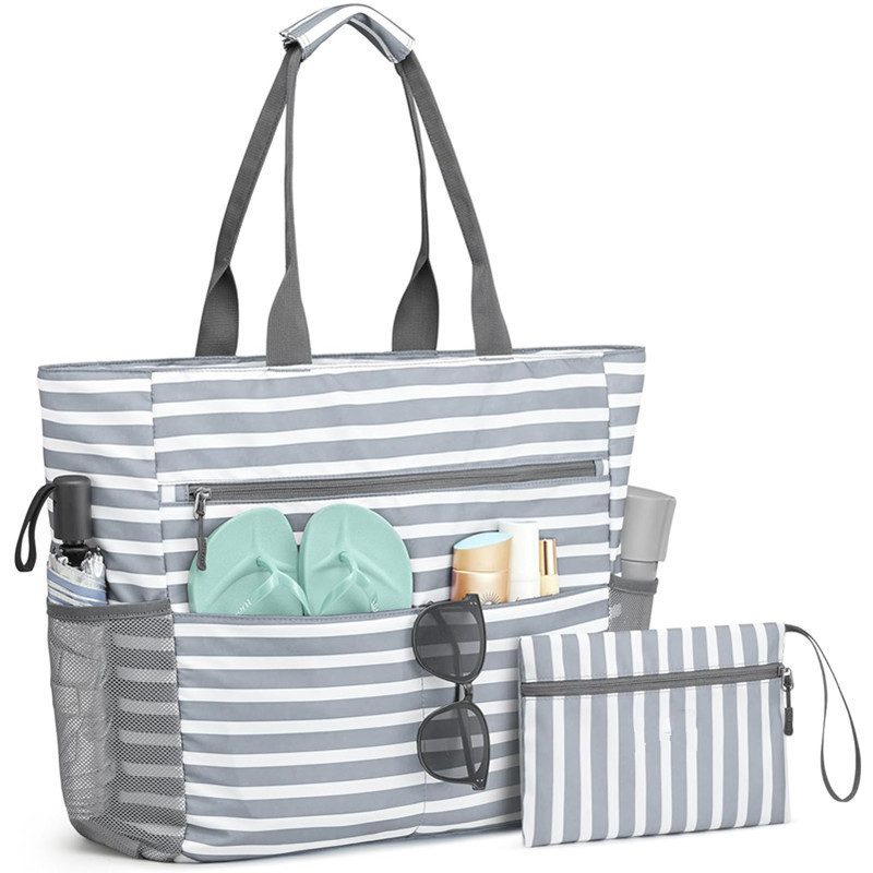 Large Water Resistant Summer Beach Tote Bag