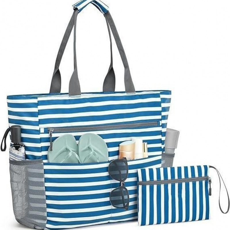 Large Water Resistant Summer Beach Tote Bag