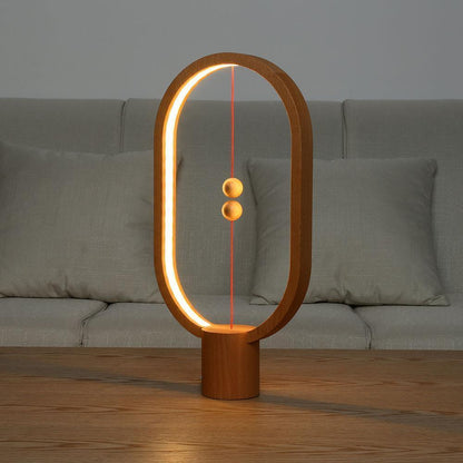 Sleek Wood LED Desk Lamp with Touch Sensor