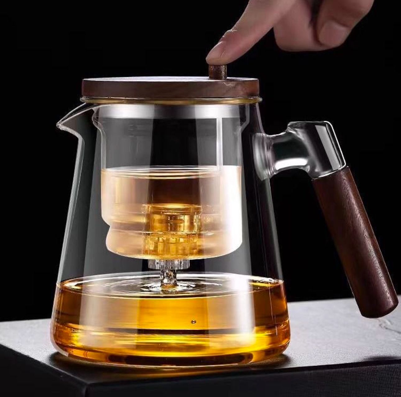 Clear Glass Tea Infuser Teapot Set - Glamry