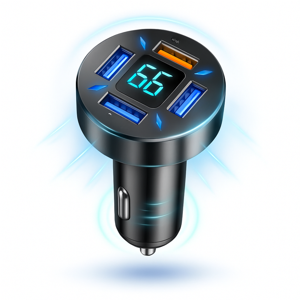 Fast Car Charger Adapter with Multiple USB Ports - Glamry