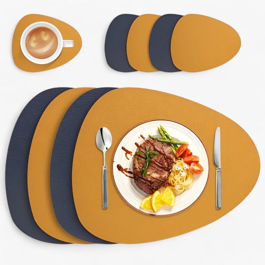 Luxury Vinyl Placemats - Reversible Table Setting Mats - Glamry