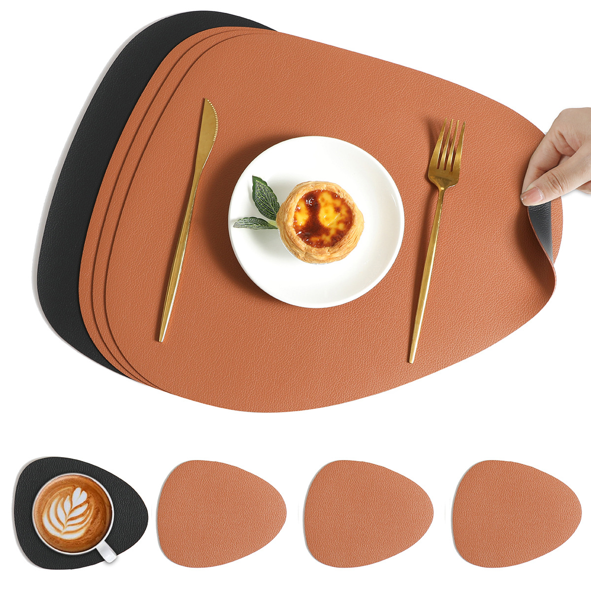Luxury Vinyl Placemats - Reversible Table Setting Mats