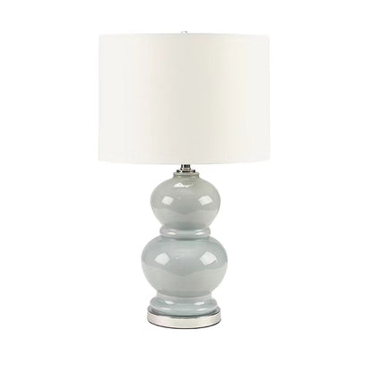Round Ceramic Table Lamp with Warm Glow