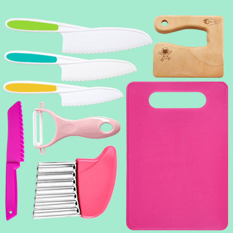 Kid's 8-Piece Play Kitchen Set – Safe BPA-Free Cooking Utensils