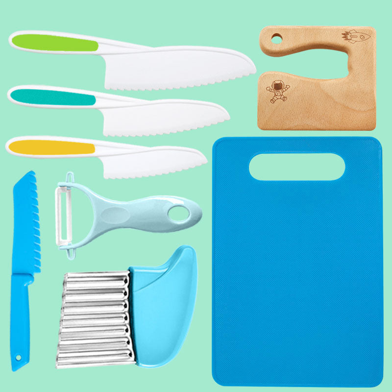 Kid's 8-Piece Play Kitchen Set – Safe BPA-Free Cooking Utensils
