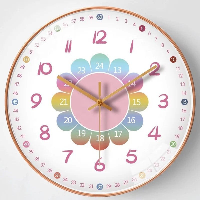Fun Kids Educational Clock - Easy Hang Design