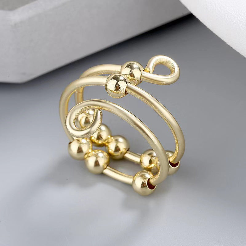 Comforting Copper Fidget Ring for Stress Relief