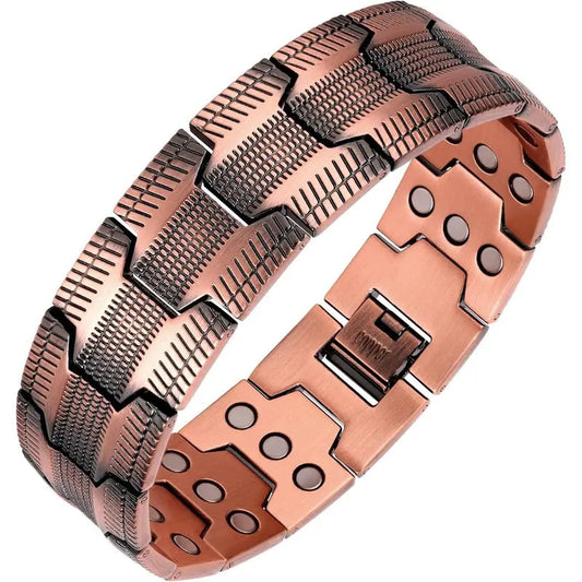 Stylish Copper Magnetic Therapy Bracelet for Balance - Glamry
