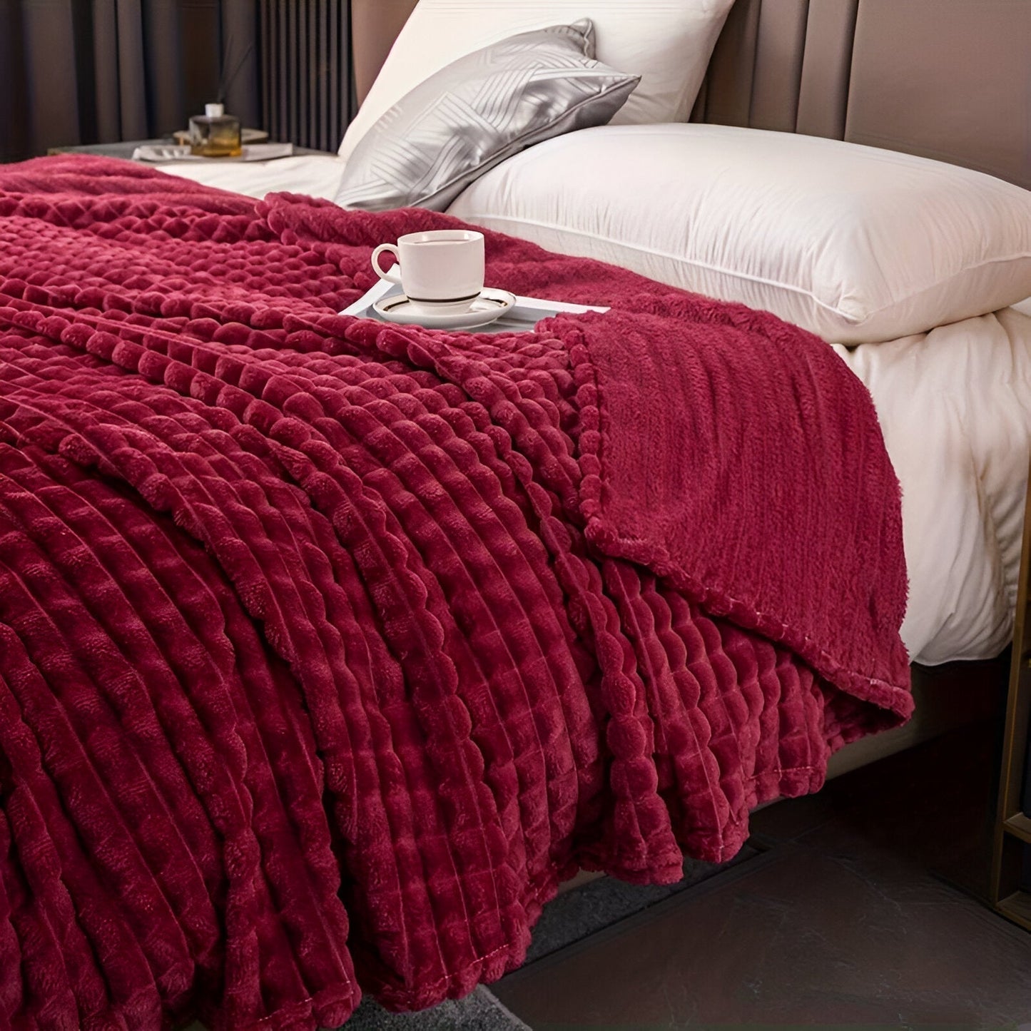 Soft Coral | Plush Warm Throw Blanket for Home - Glamry