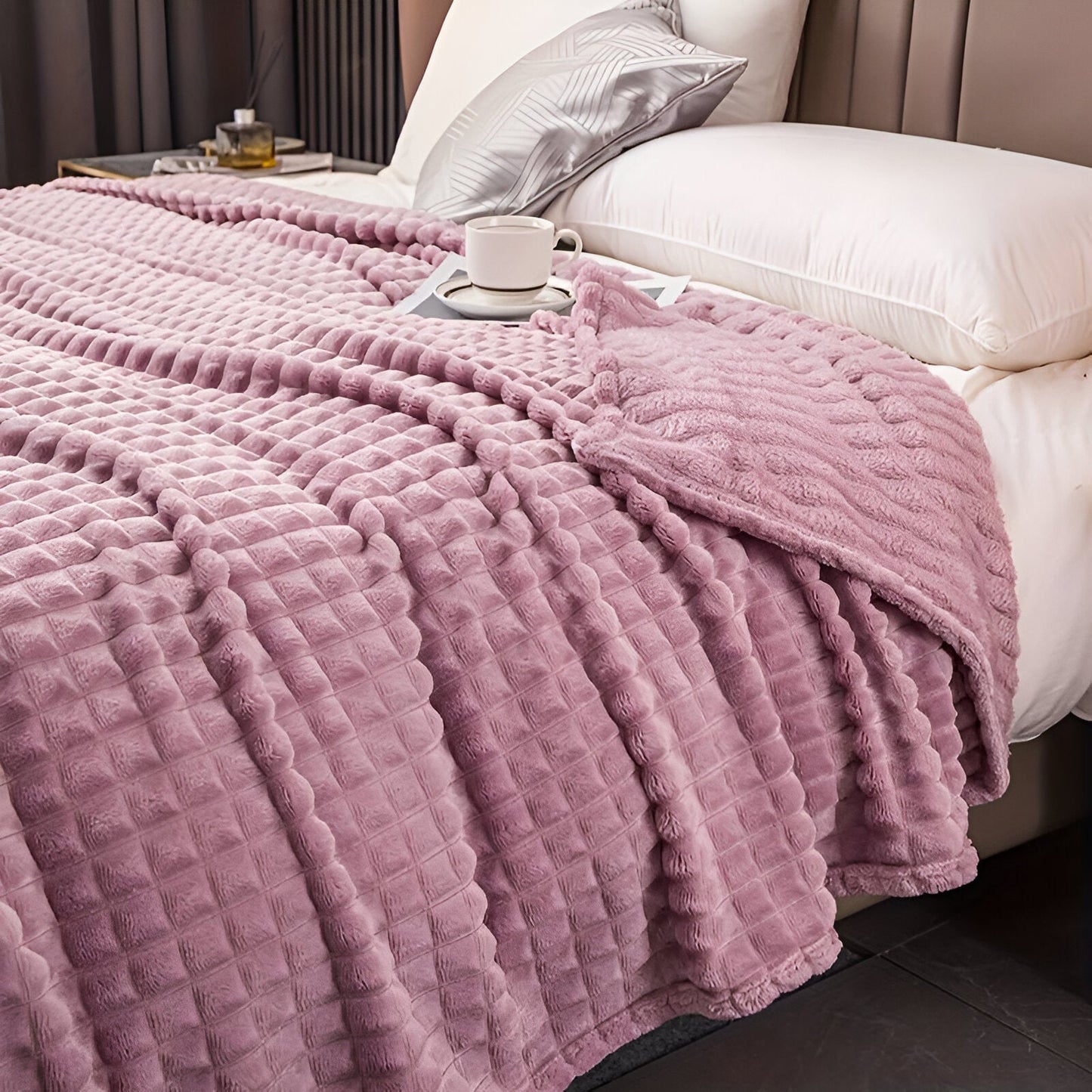 Soft Coral | Plush Warm Throw Blanket for Home