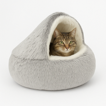 Calming Pet | Warm Fleece Covered Cat Bed - Glamry