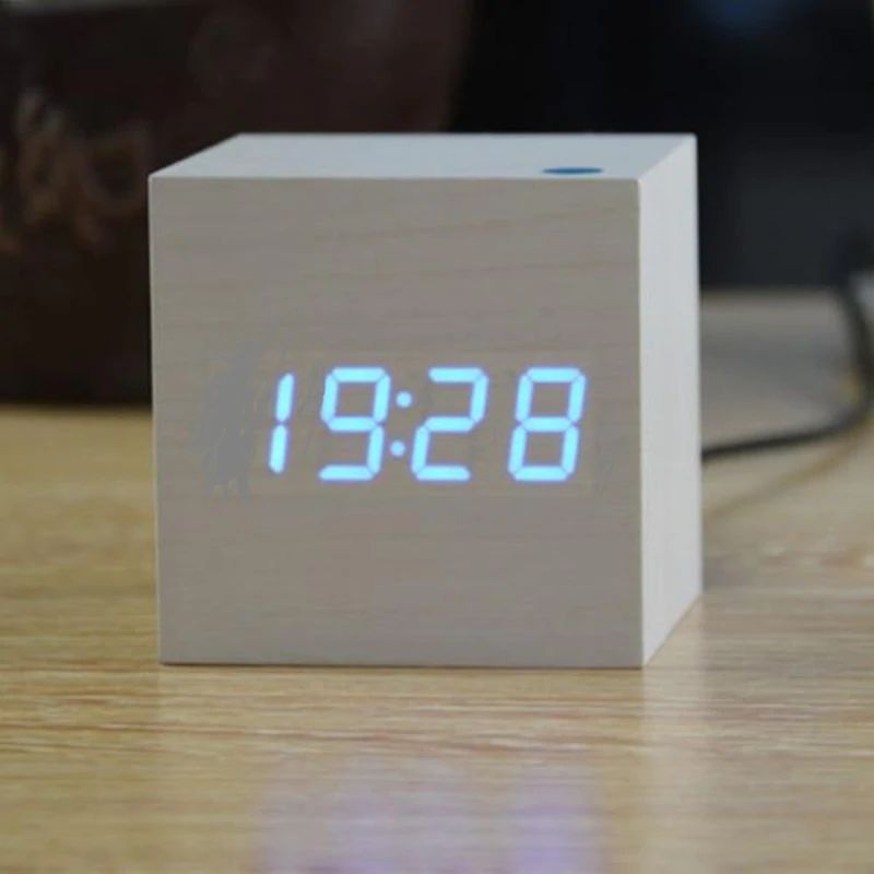 Sleek Digital LED Table Clock for Modern Home Office