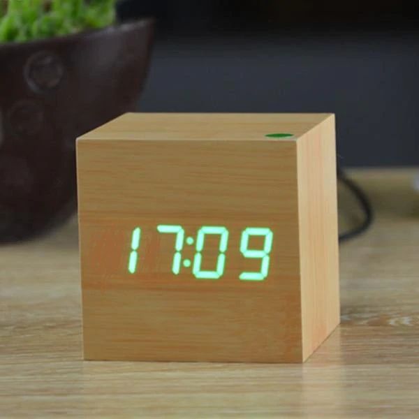 Sleek Digital LED Table Clock for Modern Home Office