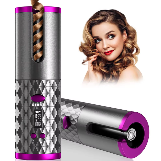 Easy Cordless Curling Iron - Fast Ceramic Hair Curler - Glamry