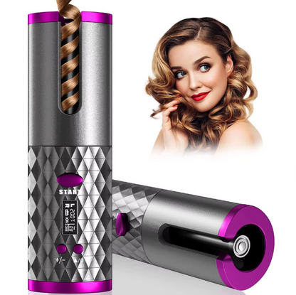 Easy Cordless Curling Iron - Fast Ceramic Hair Curler - Glamry