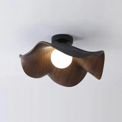 Natural Wood Flower Pendant Light