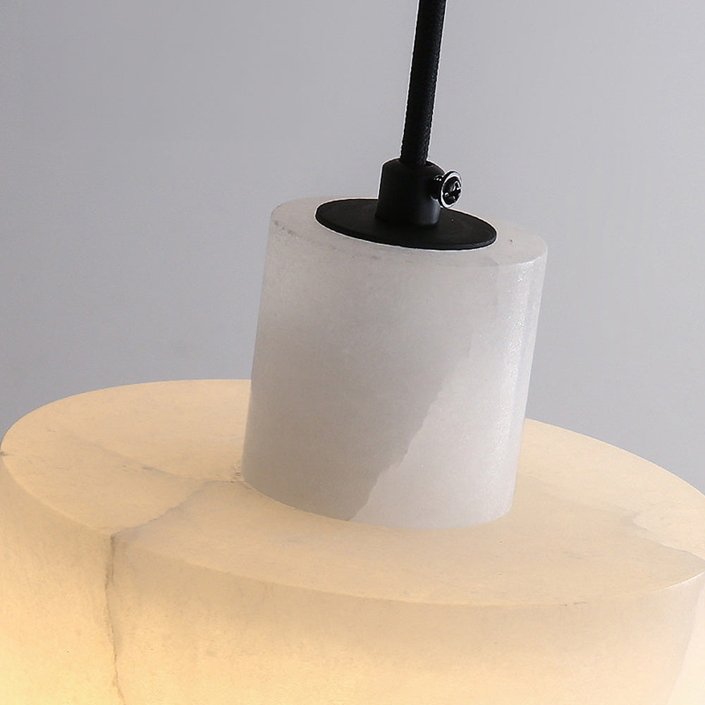 Elegant White Marble Pendant Light
