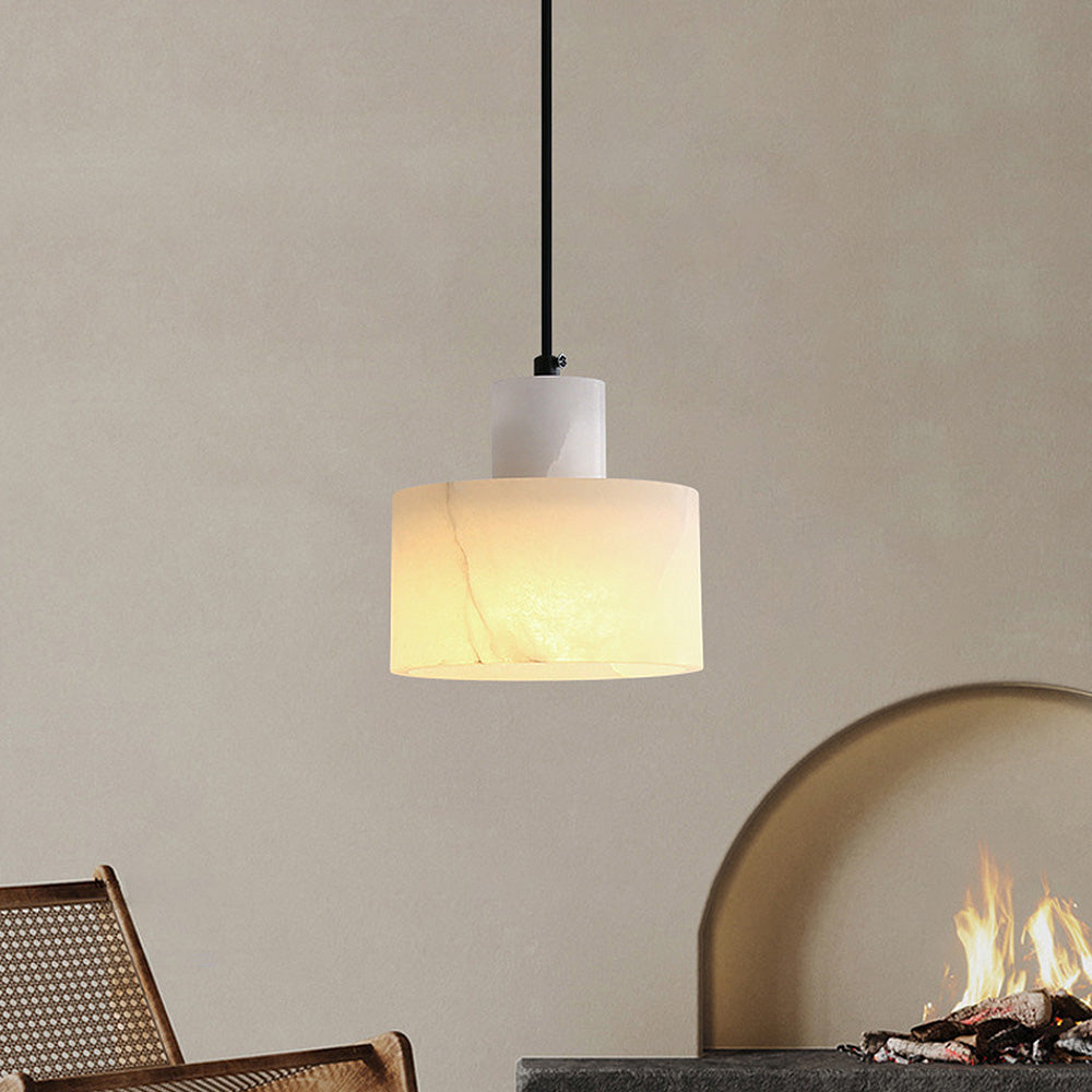 Elegant White Marble Pendant Light - Glamry