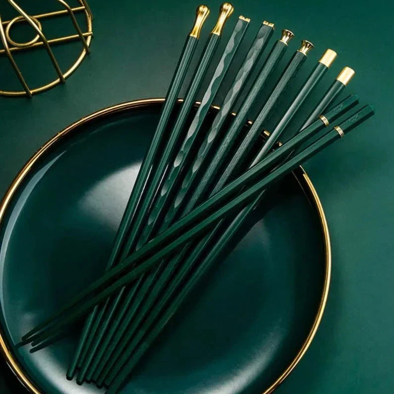 Premium Metal Asian Chopstick Set
