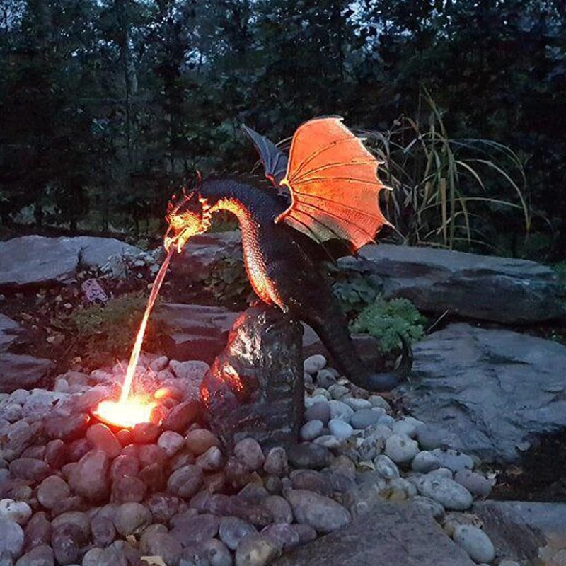 Mythical Dragon Water Fountain Statue - Glamry