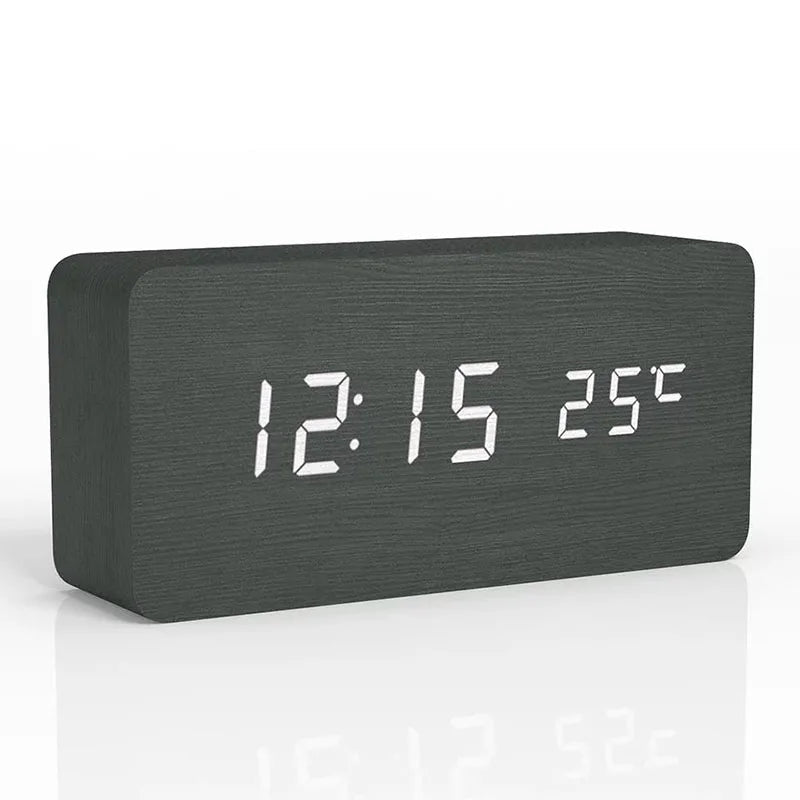 Compact Silent Digital LED Alarm Clock with Modern Design